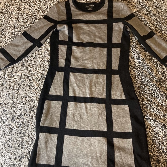 Black and grey square pattern dress size small - Picture 1 of 2